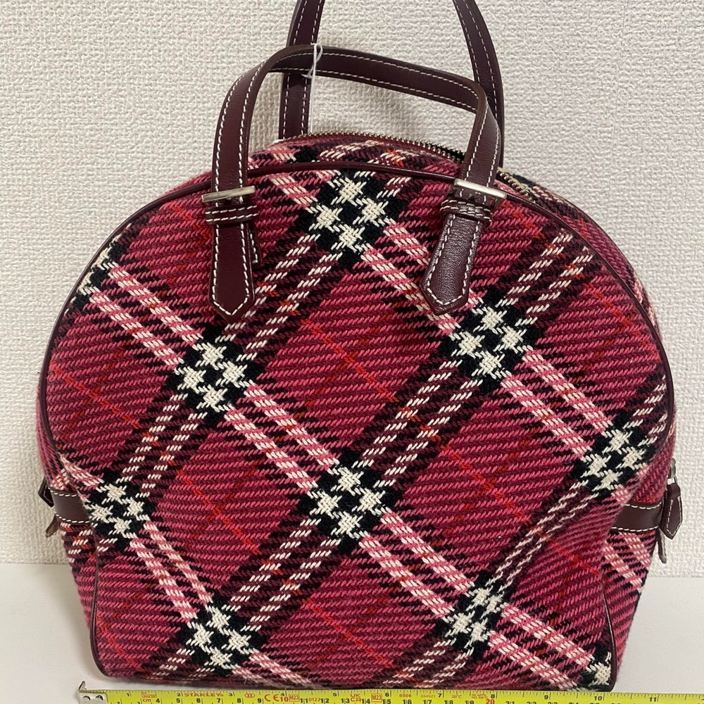 Burberry Plaid Pink and Brown Women's Bag